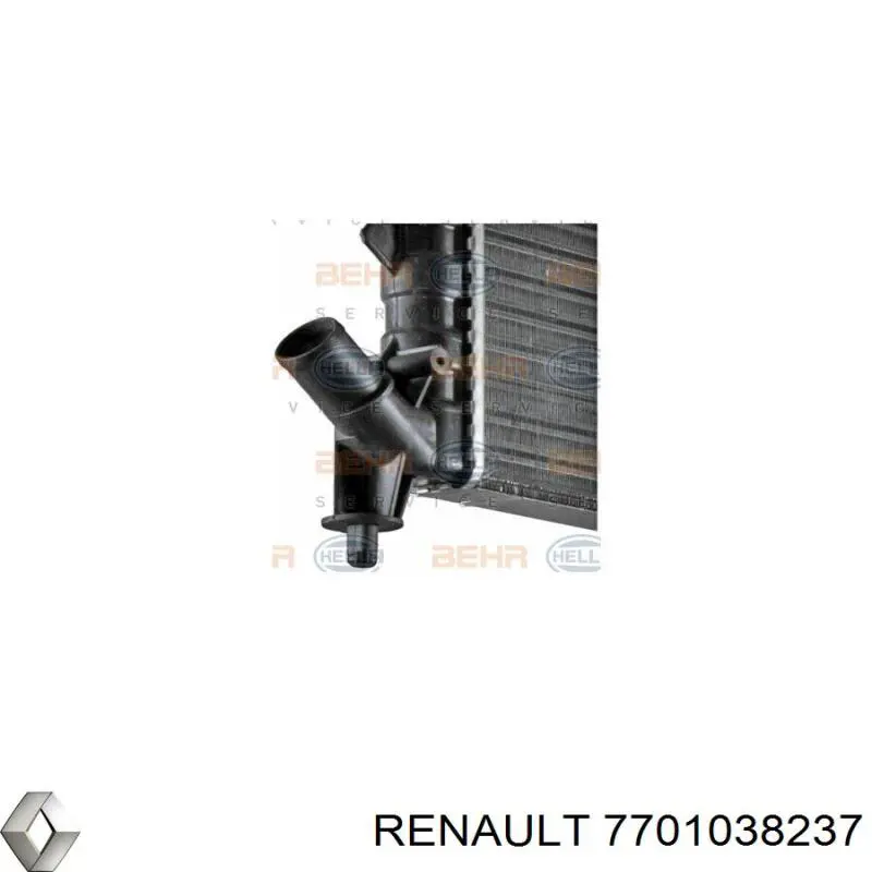 Купить 7701038237 Renault (RVI) Радиатор водяной