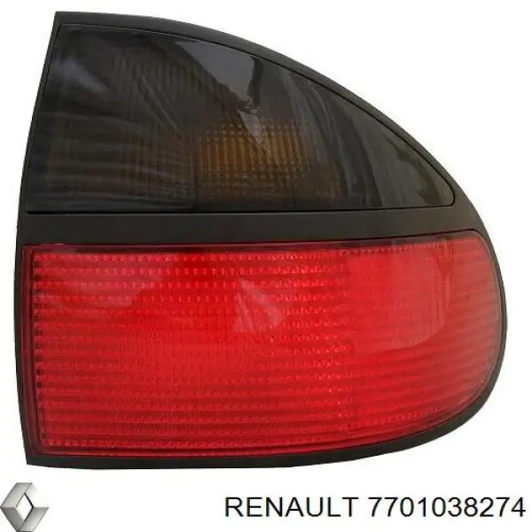 Фонарь задний правый 7701038274 Renault (RVI)