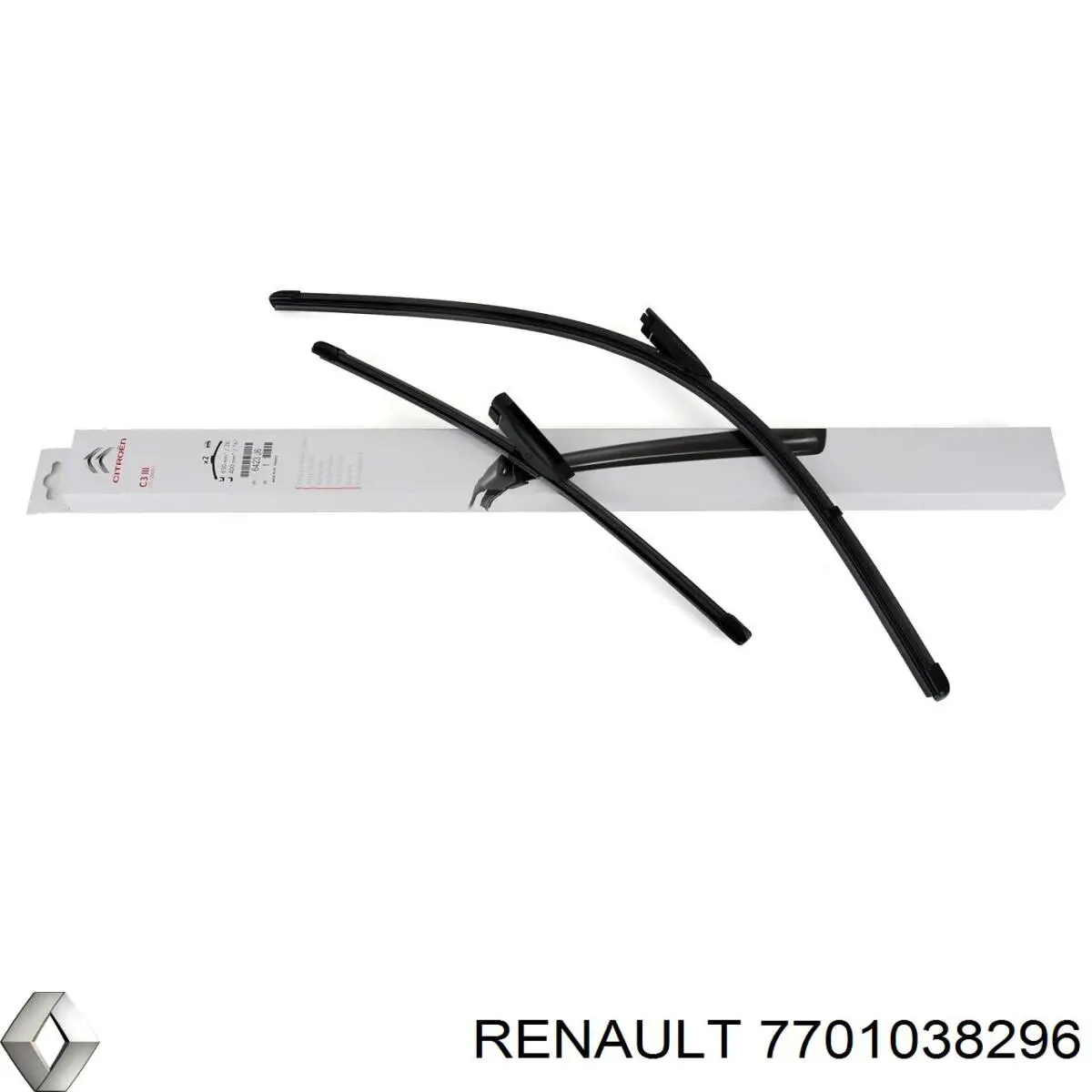 Щетка-дворник лобового стекла, пассажирская Renault (RVI) 7701038296 цена, от 3.50 USD