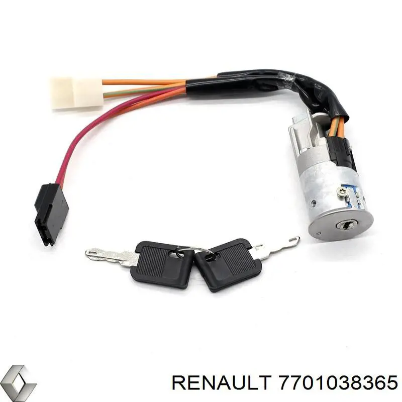 Купить 7701038365 Renault (RVI) Личинка замка зажигания
