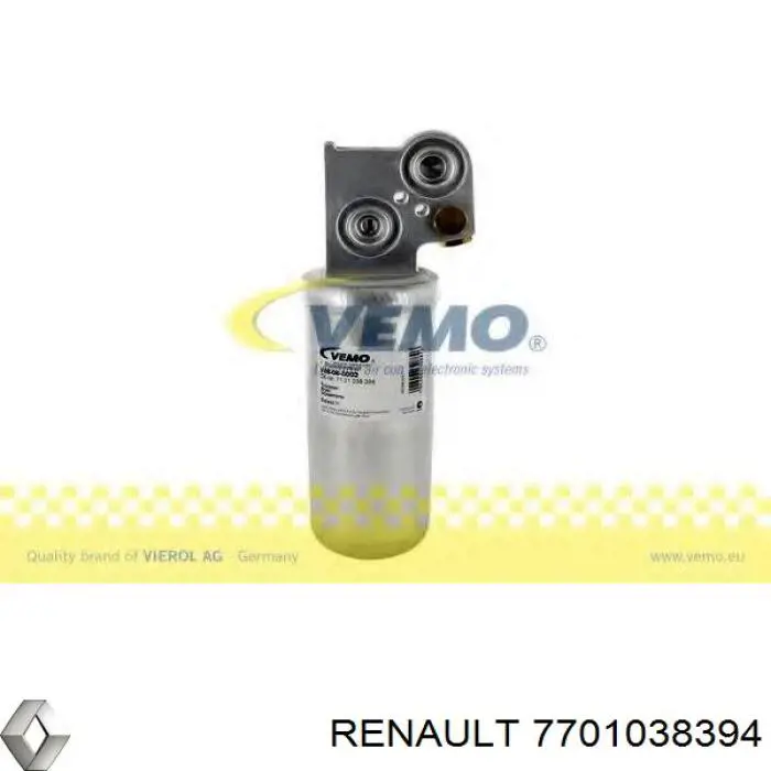 Осушитель кондиционера 7701038394 Renault (RVI)