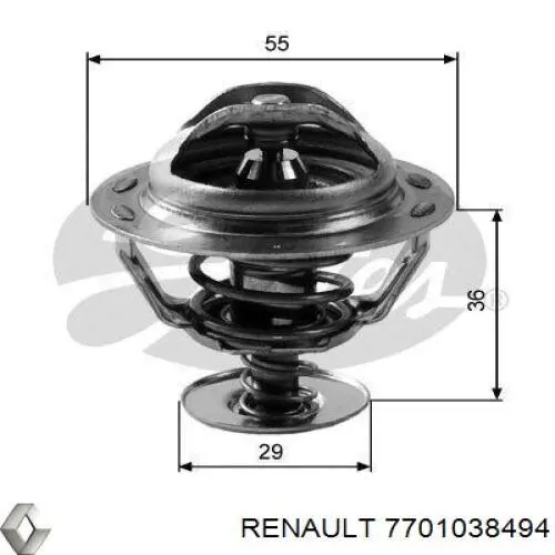 7701038494 Renault (RVI) термостат