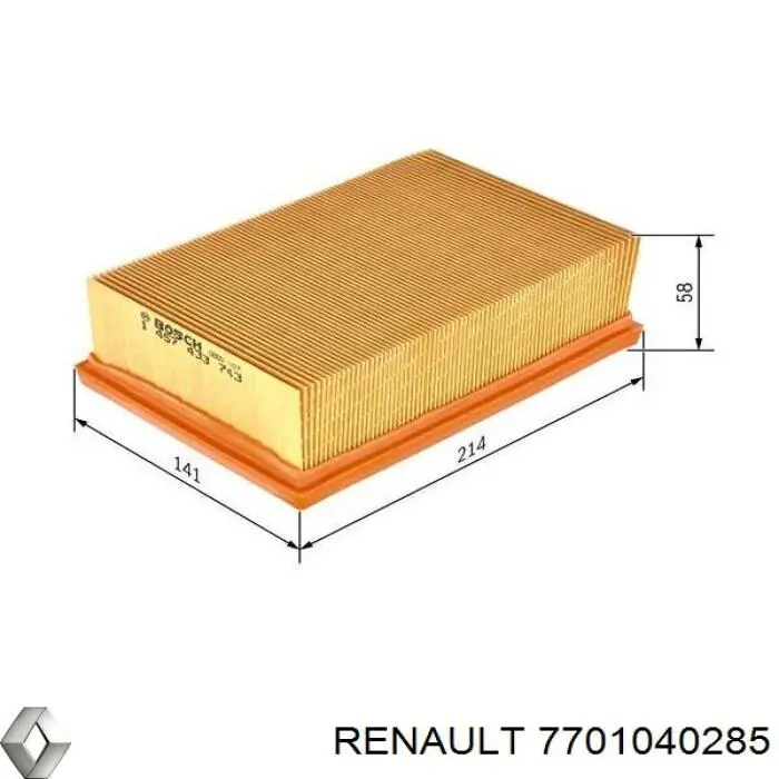 Элемент воздушного фильтра Renault (RVI) 7701040285 цена, от 3.82 USD