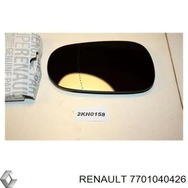 Зеркальный элемент зеркала заднего вида левого Renault (RVI) 7701040426