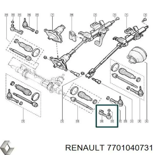 Правый подрулевой переключатель  Renault (RVI) 7701040731 цена, от 73.01 USD
