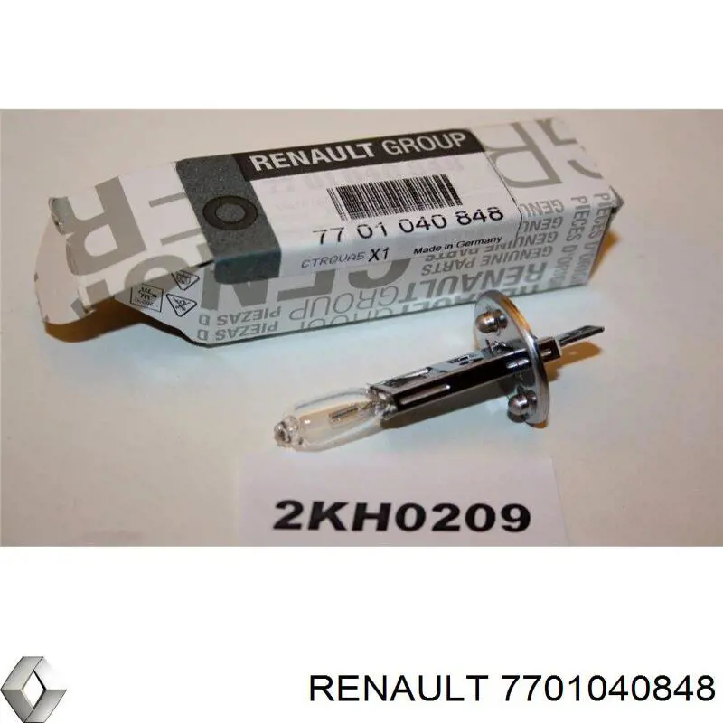 7701040848 Renault (RVI) лампочка галогенная, дальний свет