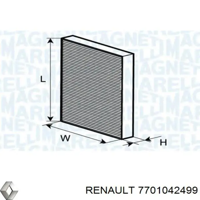 Купить 7701042499 Renault (RVI) Фильтр салона угольный