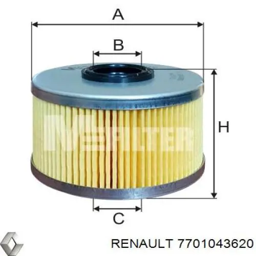 Купить 7701043620 Renault (RVI) Фильтр-отстойник топлива грубой очистки