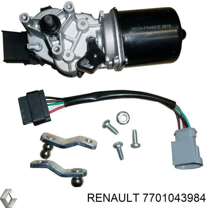 7701043984 Renault (RVI) motor de limpador pára-brisas do pára-brisas