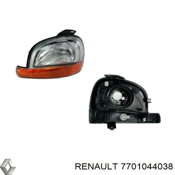 Фара правая 7701044038 Renault (RVI)