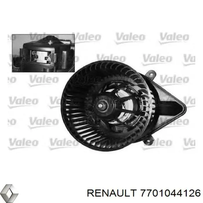 7701044126 Renault (RVI) motor de ventilador de forno (de aquecedor de salão)