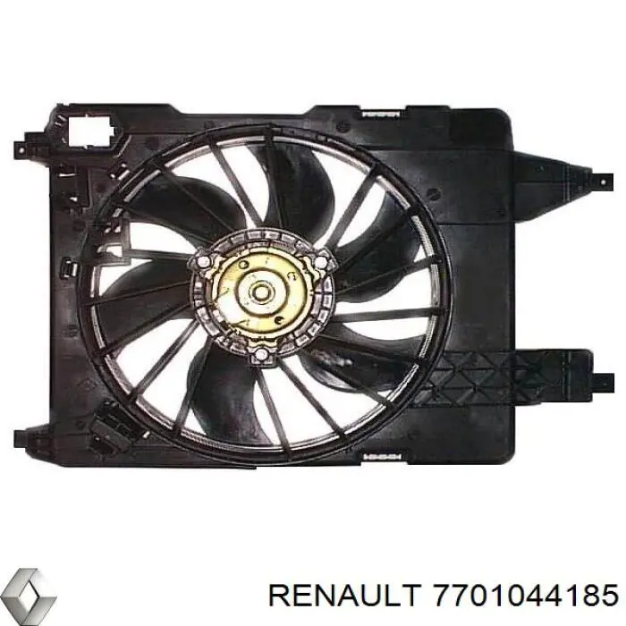 7701044185 Renault (RVI) диффузор радиатора охлаждения, в сборе с мотором и крыльчаткой