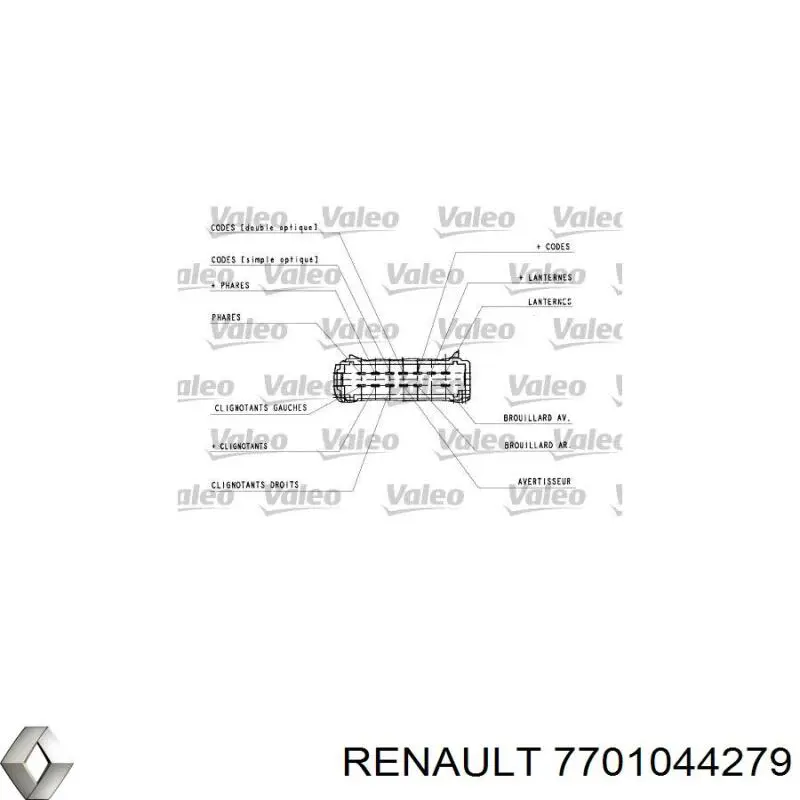 Купить 7701044279 Renault (RVI) Левый подрулевой переключатель