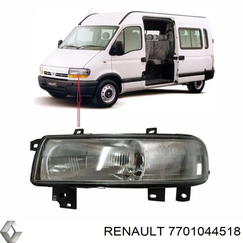 7701044518 Renault (RVI) фара левая