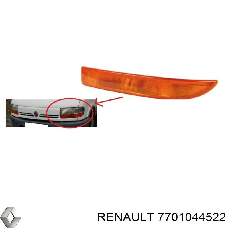 Левый указатель поворота Renault (RVI) 7701044522 цена, от 15.01 USD