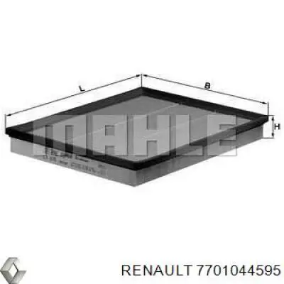 Воздушный фильтр 7701044595 Renault (RVI)