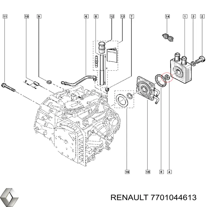 Купить 7701044613 Renault (RVI) Прокладка насоса АКПП