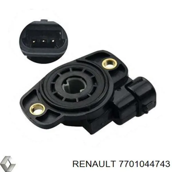 7701044743 Renault (RVI) sensor de posição da válvula de borboleta (potenciômetro)