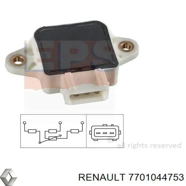 Купить 7701044753 Renault (RVI) Потенциометр