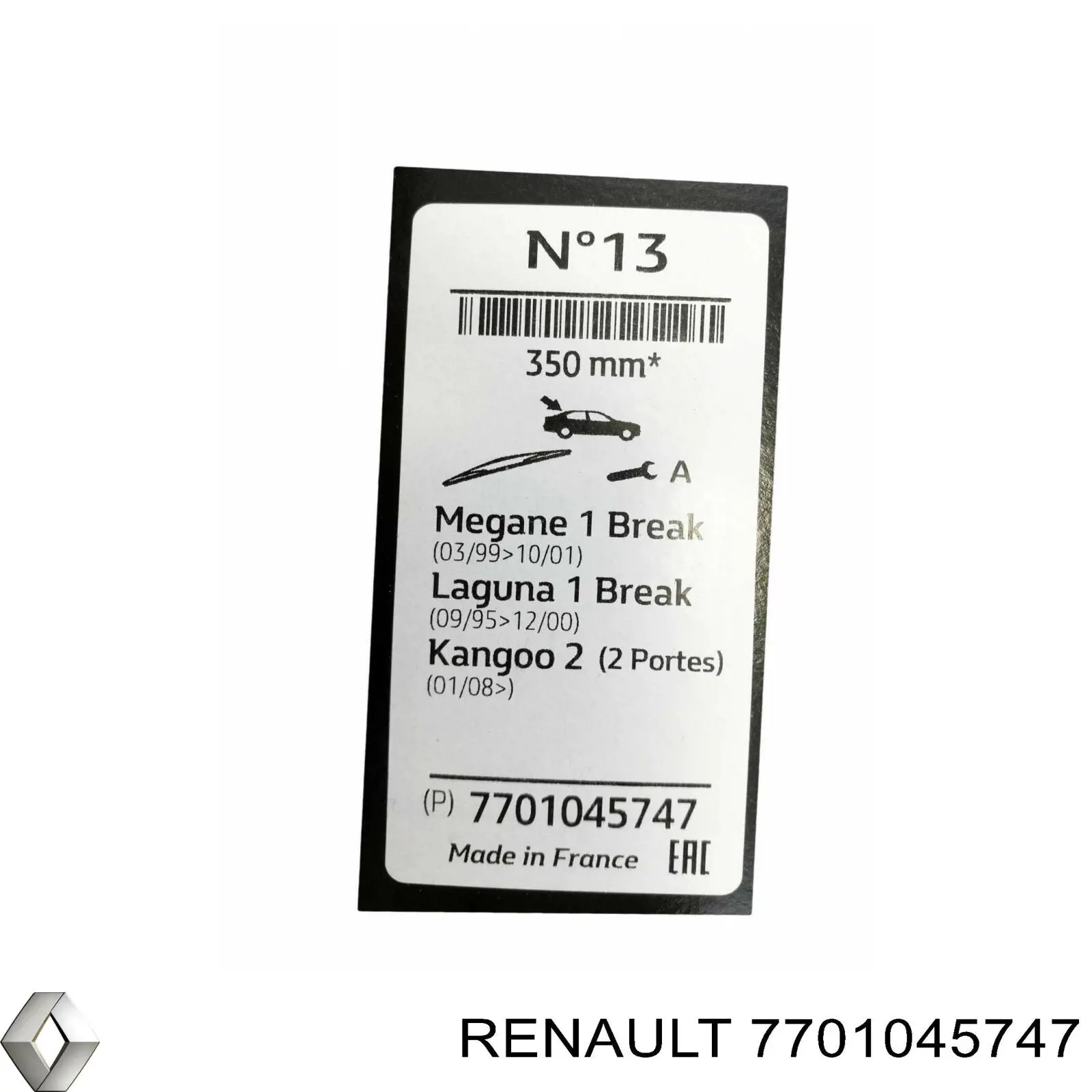 Дворник задний 7701045747 Renault (RVI)
