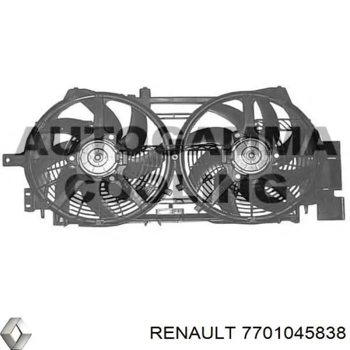 Мотор вентилятора системы охлаждения 7701045838 Renault (RVI)