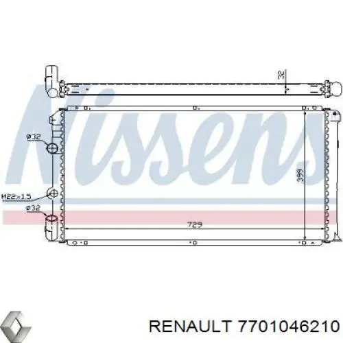 Радиатор охлаждения двигателя Renault (RVI) 7701046210 цена, от 64.97 USD