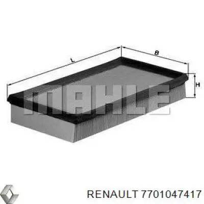 Купить 7701047417 Renault (RVI) Автомобильный фильтр воздуха