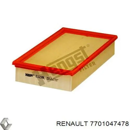 Элемент воздушного фильтра Renault (RVI) 7701047478 цена, от 10.81 USD