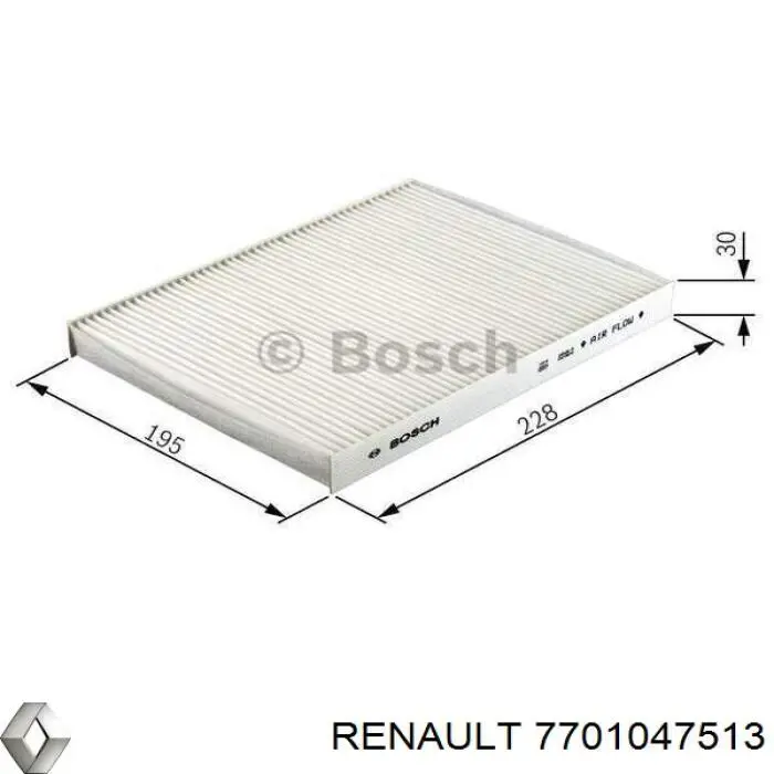 7701047513 Renault (RVI) Внутрисалонный фильтр
