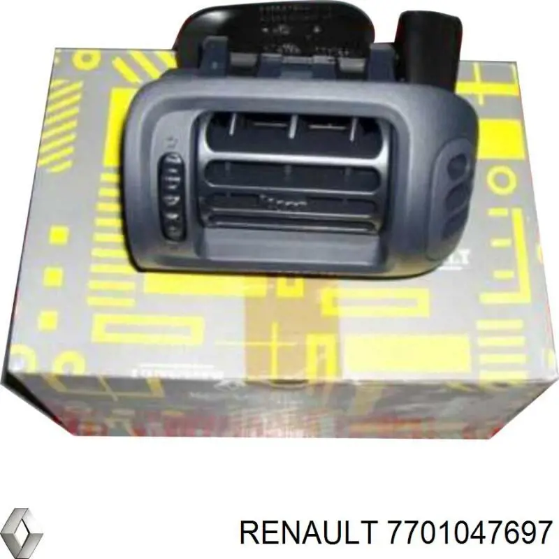 7701047697 Renault (RVI) grelha direita de ventilação de salão no "painel de instrumentos"