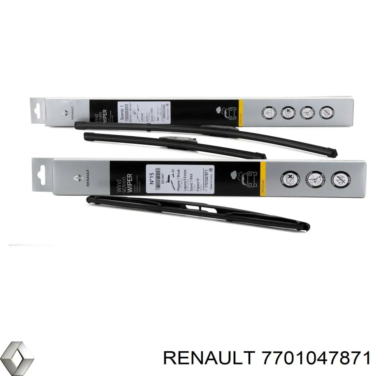 Задняя щетка Renault (RVI) 7701047871