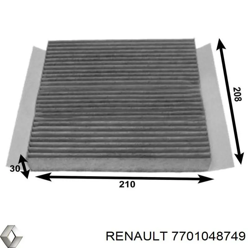 Купить 7701048749 Renault (RVI) Фильтр салона угольный