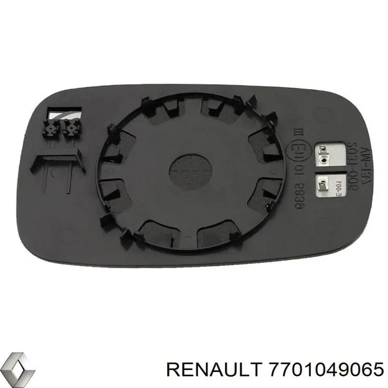 Зеркальный элемент зеркала заднего вида 7701049065 Renault (RVI)