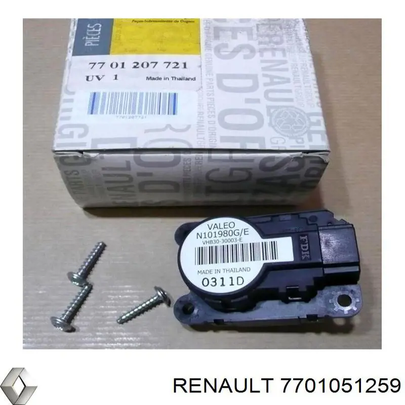 Мотор заслонки печки Renault (RVI) 7701051259 цена, от  