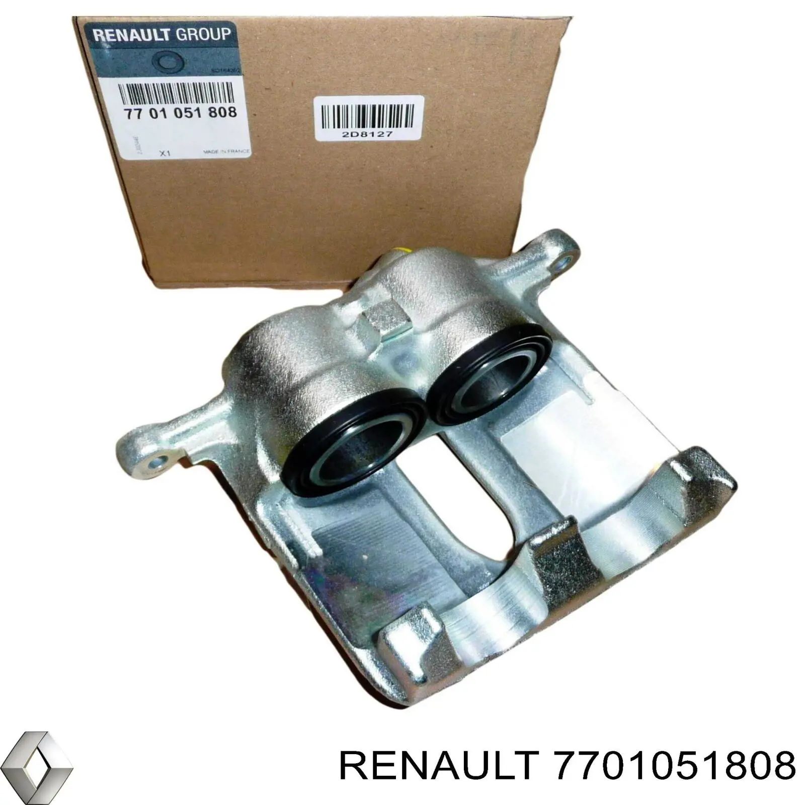 Суппорт тормозной передний правый 7701051808 Renault (RVI)