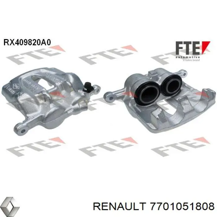 Суппорт тормозной передний правый Renault (RVI) 7701051808