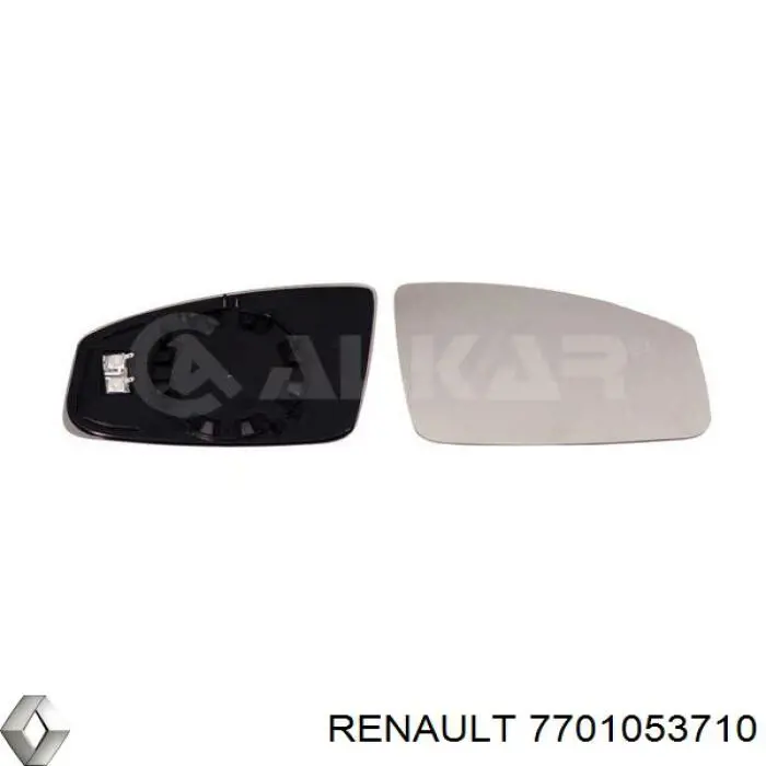 Стекло зеркала заднего вида, правого Renault (RVI) 7701053710 цена, от 19.59 USD