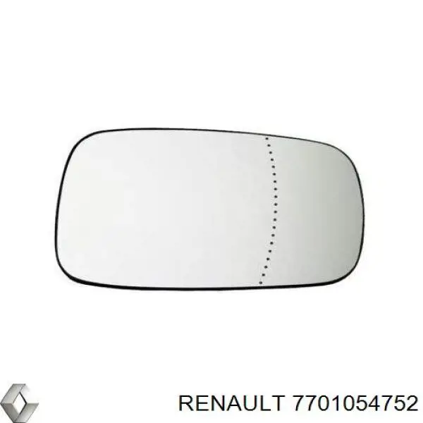 Стекло левого зеркала заднего вида 7701054752 Renault (RVI)