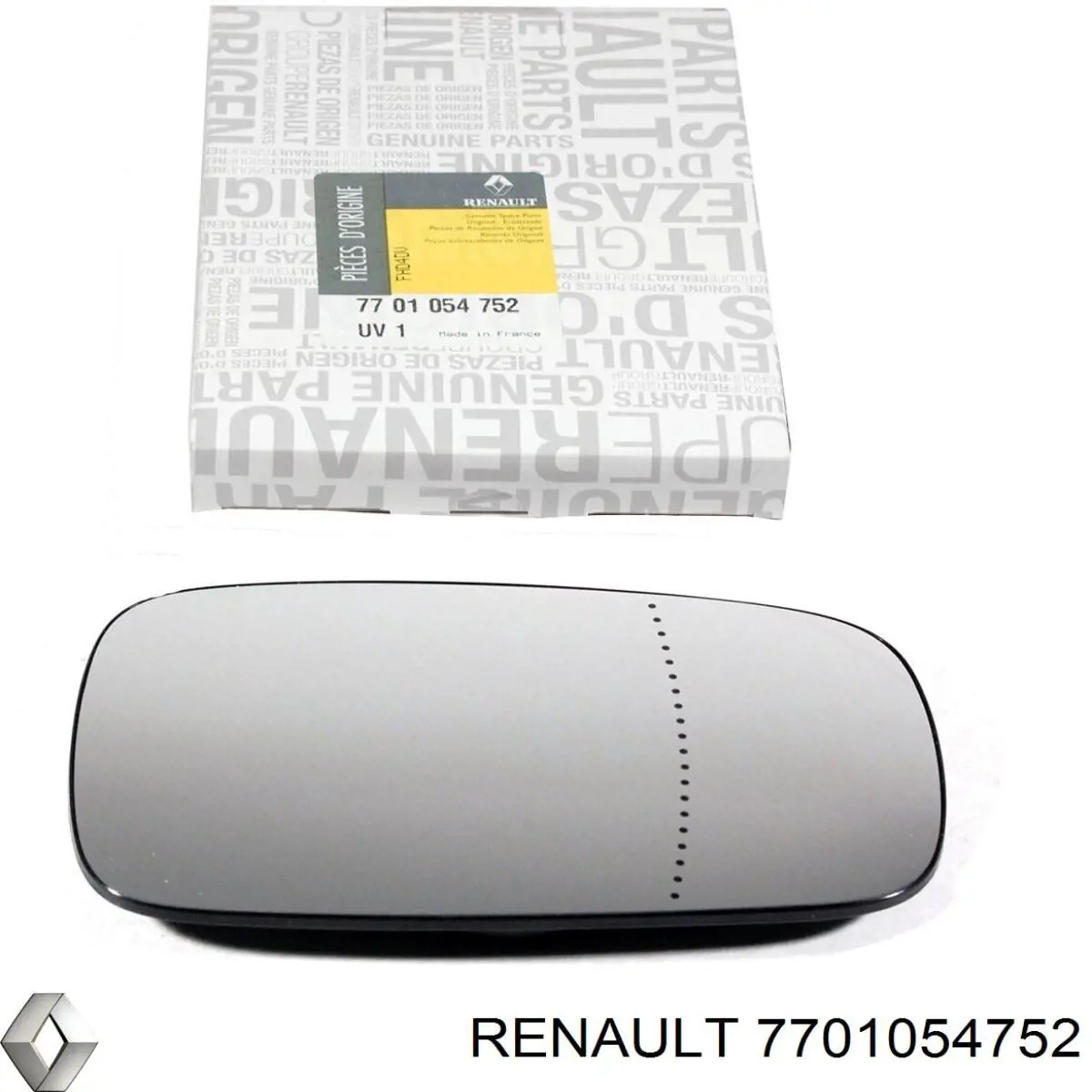 Купить 7701054752 Renault (RVI) Стекло зеркала заднего вида, левого