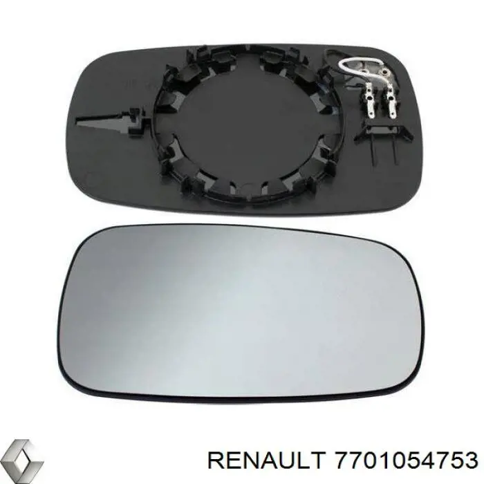 Зеркальный элемент зеркала заднего вида правого Renault (RVI) 7701054753