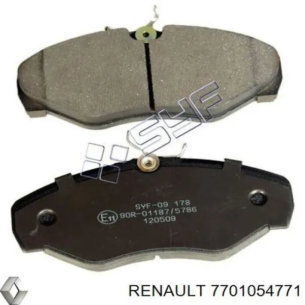 7701054771 Renault (RVI) колодки тормозные передние дисковые