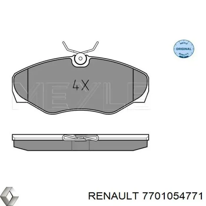 Колодки Renault (RVI) 7701054771 цена, от 15.50 USD