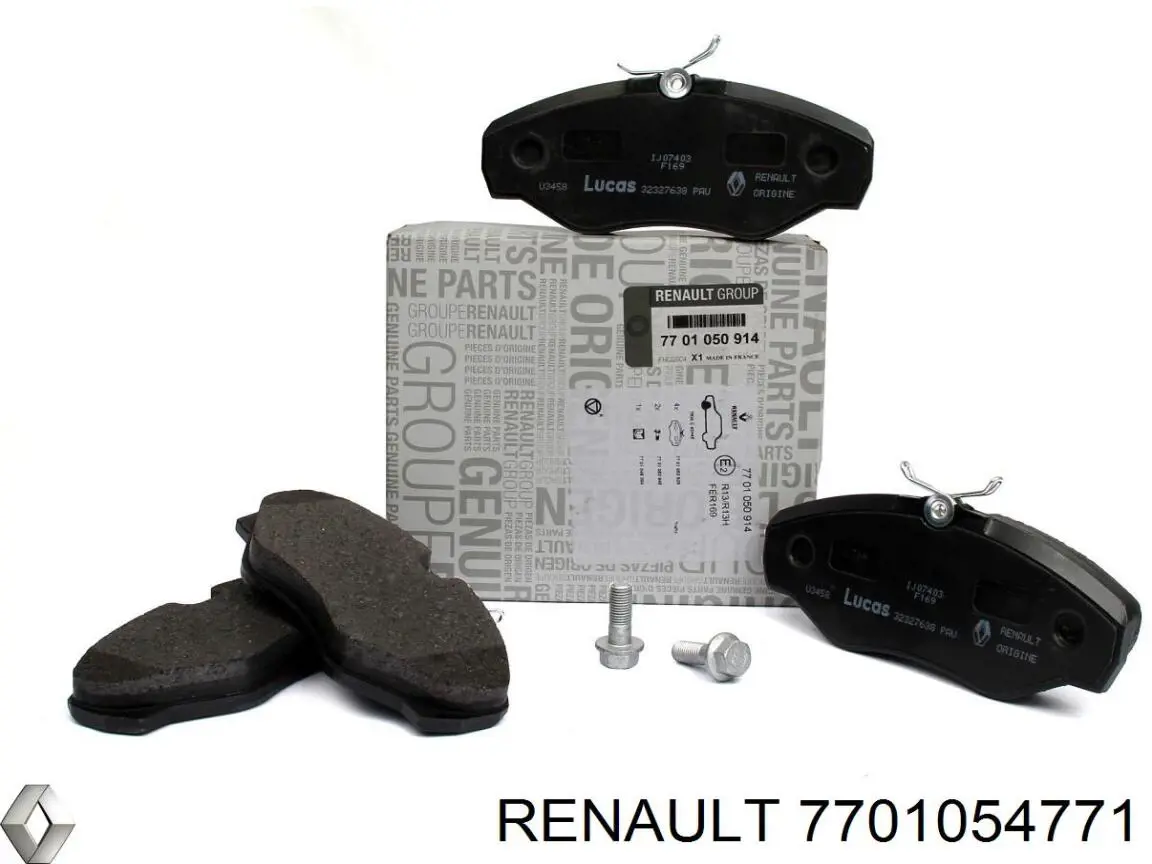 Pastillas de freno delanteras 7701054771 Renault (RVI)