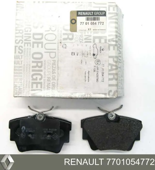 Колодки тормозные задние дисковые Renault (RVI) 7701054772
