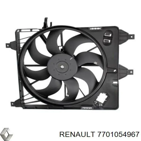 Диффузор радиатора охлаждения на Renault Scenic II 
