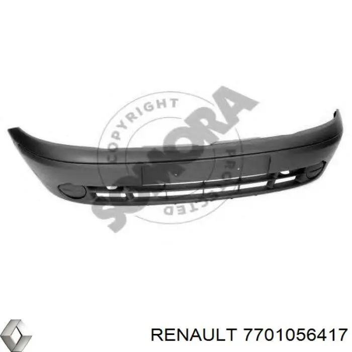 Передний бампер 7701056417 Renault (RVI)