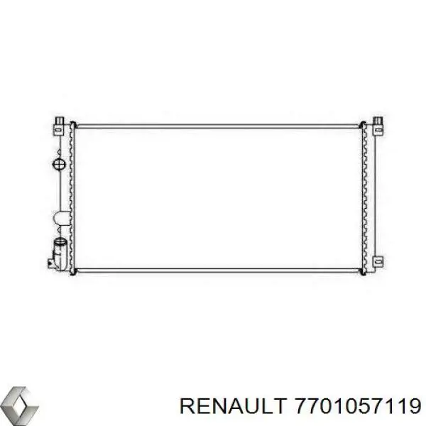 7701057119 Renault (RVI) radiador de esfriamento de motor