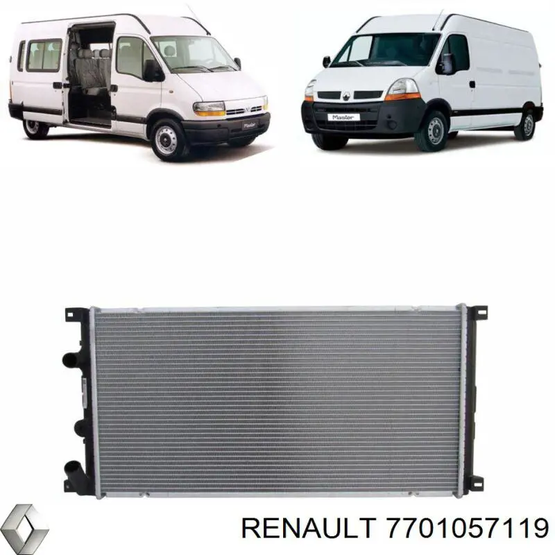 Радиатор охлаждения Renault (RVI) 7701057119
