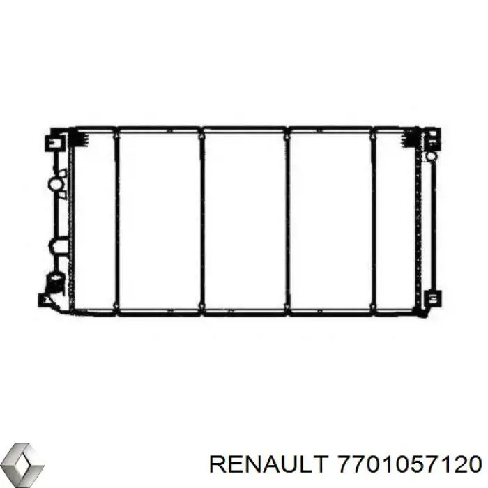Радиатор охлаждения двигателя Renault (RVI) 7701057120