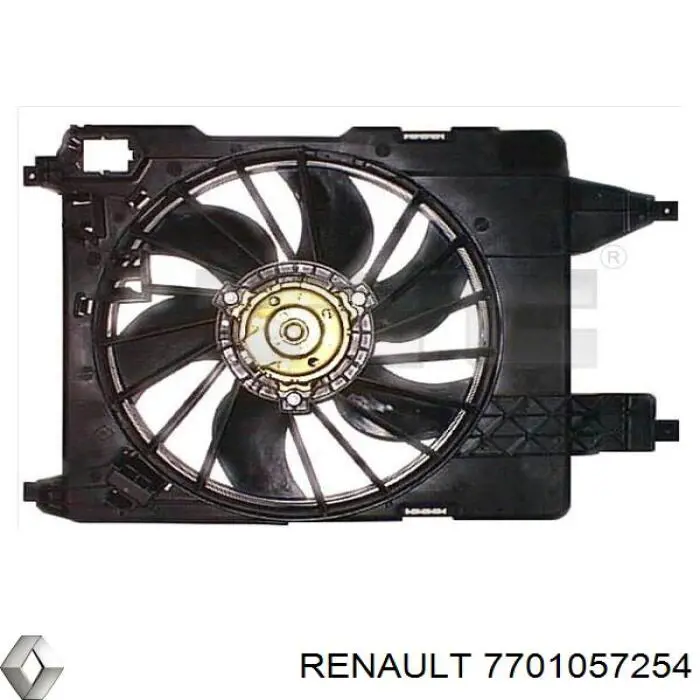 7701057254 Renault (RVI) электровентилятор охлаждения в сборе (мотор+крыльчатка)
